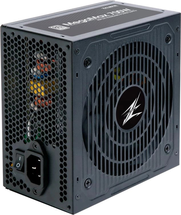 Quvvat manbai Zalman MegaMax 700-TXII (700W), 200-240 VAC, 87%, 80+, aPFC, 120mm, MB24, CPU (4+4.8), 6xSATA, 4xPCIe, 4xMOLEX, 1xFDD, OPPVCP, SPVP