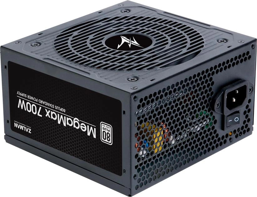 Quvvat manbai Zalman MegaMax 700-TXII (700W), 200-240 VAC, 87%, 80+, aPFC, 120mm, MB24, CPU (4+4.8), 6xSATA, 4xPCIe, 4xMOLEX, 1xFDD, OPPVCP, SPVP