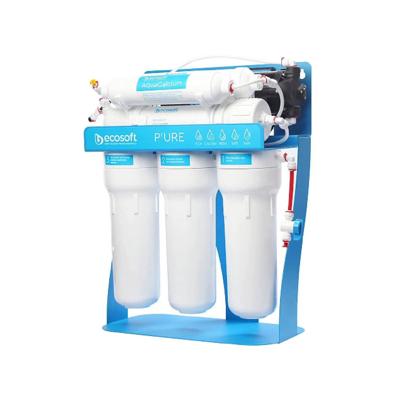 Teskari osmos filtri Ecosoft P‘URE AquaCalcium nasosli ramkada