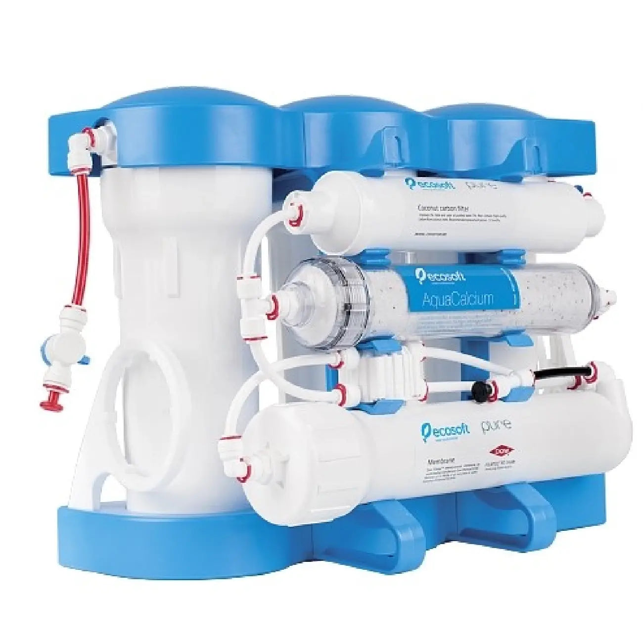 Teskari osmos filtri Ecosoft P‘URE AQUACALCIUM, qo‘shimcha kartridjlar to‘plami bilan