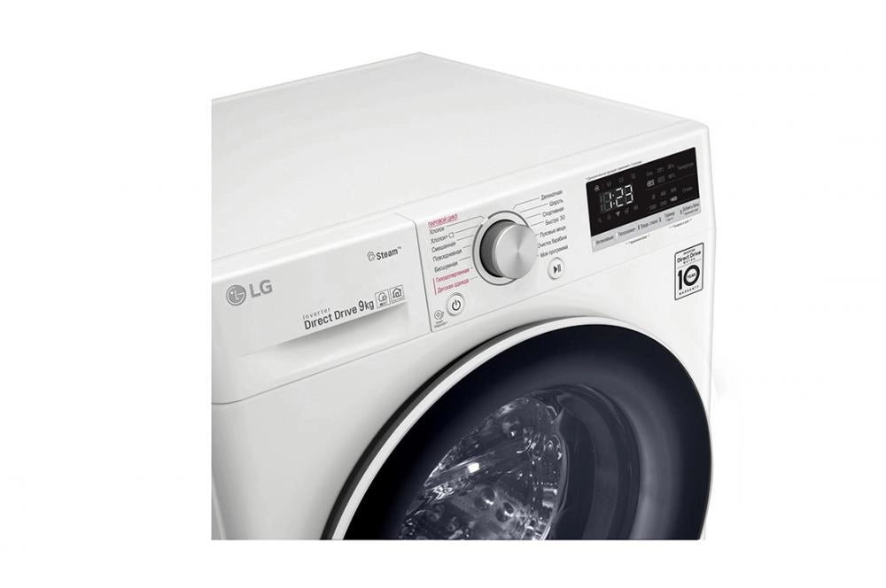 Kir yuvish mashinasi LG F4V5VS0W, AI DD texnologiyasi bilan, 9 kg