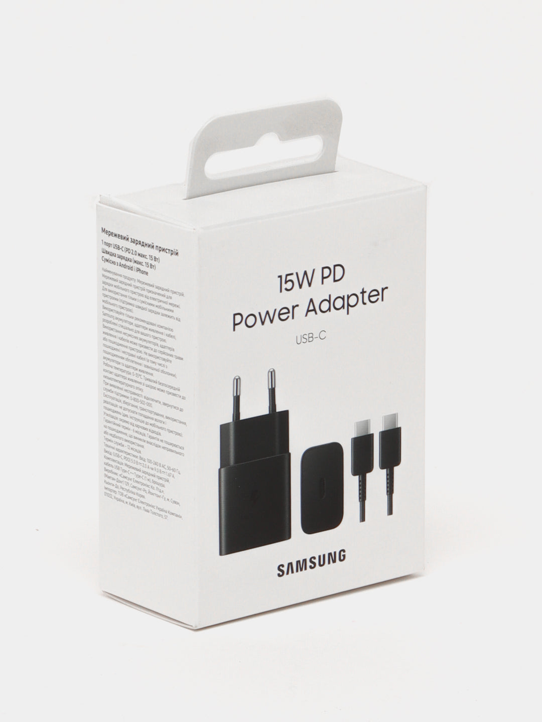 Zarydlash qurilma Samsung 15W, tez zaryadlovchi EP-T1510NBEGRU 15W Black Type-C to Type-C