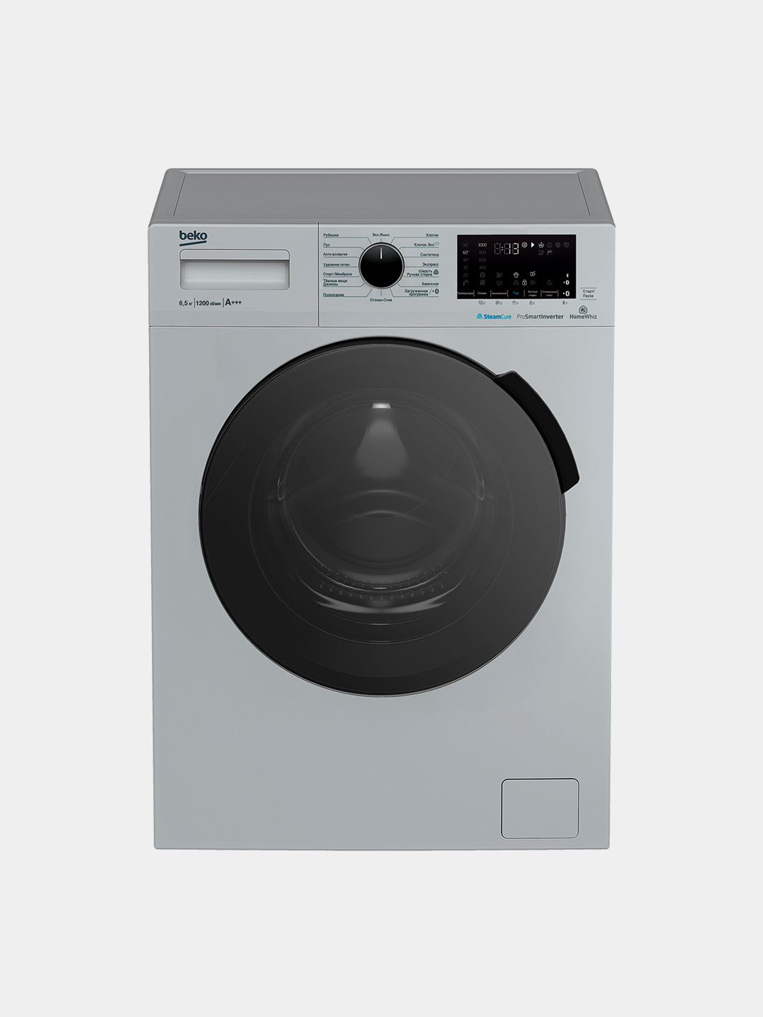 Beko WSPE6H616S kir yuvish mashinasi, 1200 ob/daq, invertor, 6.5 kg, bug' bilan yuvish