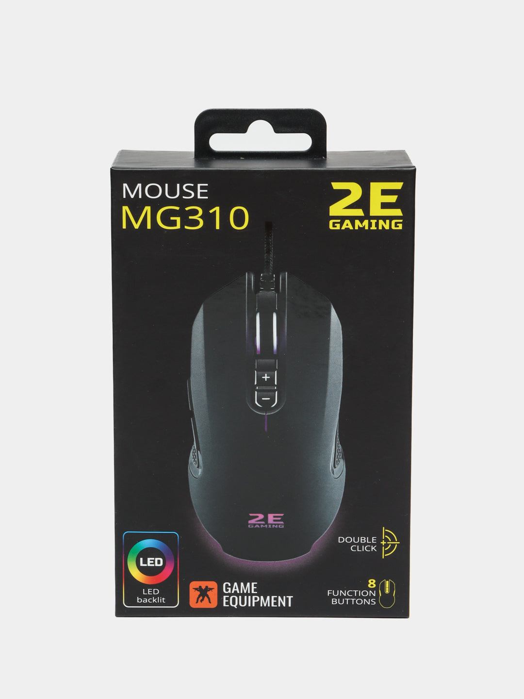 O'yin sichqonchasi 2E Gaming MG310 LED USB simli, 8 klavish, Black