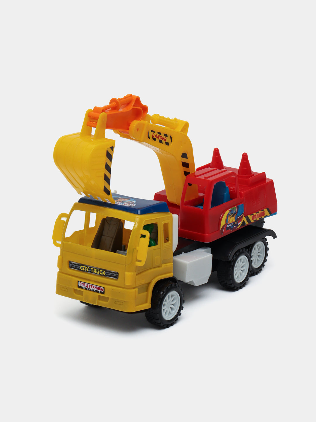 Bolalar o'yinchoq mashinasi Kamaz ekskavator