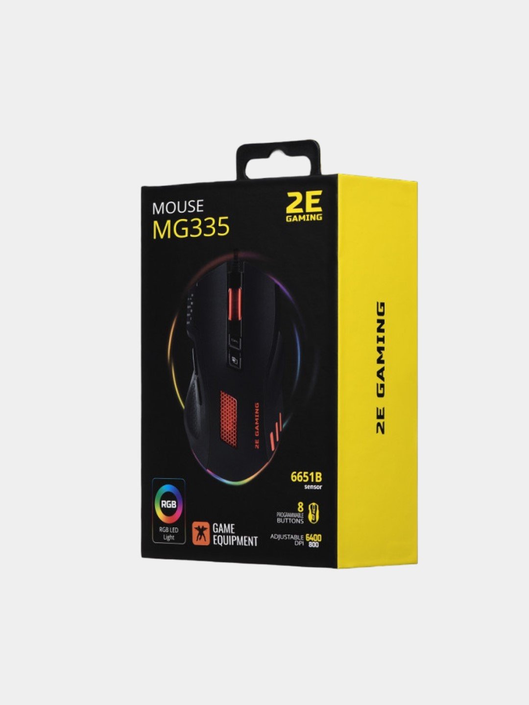 O'yin uchun sichqoncha 2E Gaming MG335 RGB USB, qora