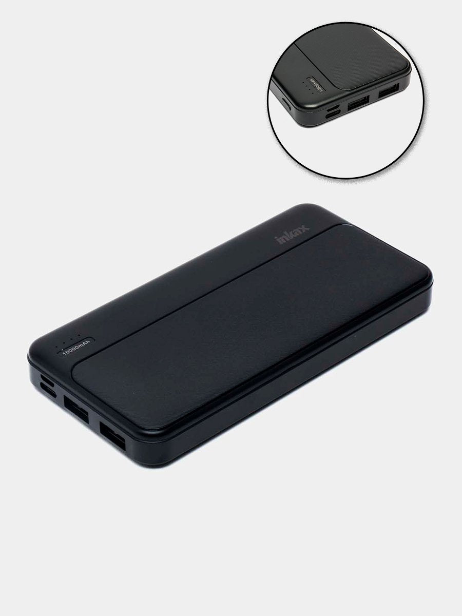 Portativ tashqi akkumulyator Power Bank Inkax PB01, 10000 mA/soat, tez zaryadlash