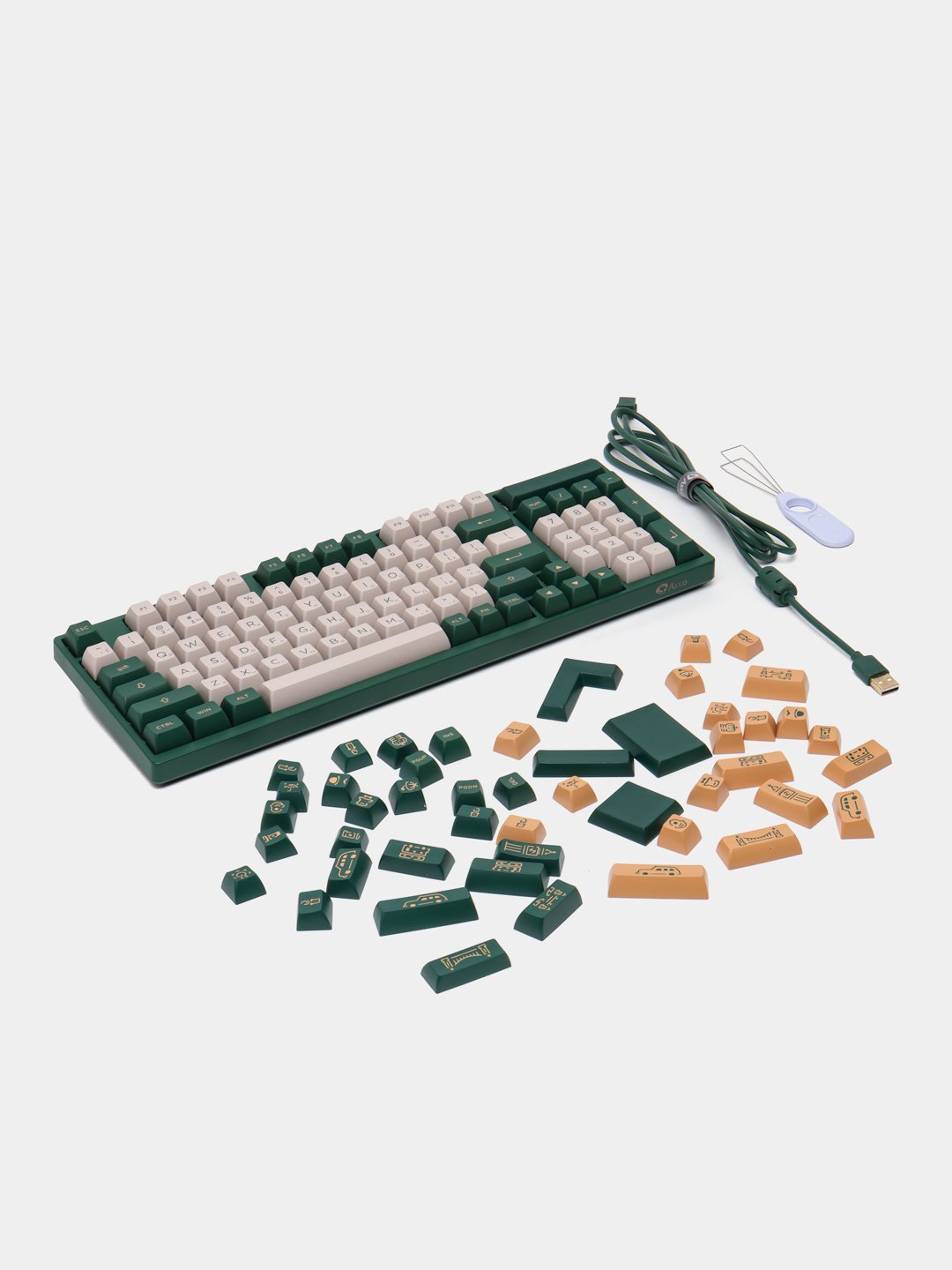 O'yin mexanik klaviaturasi Akko London 3098s RGB, kulrang svitchlar