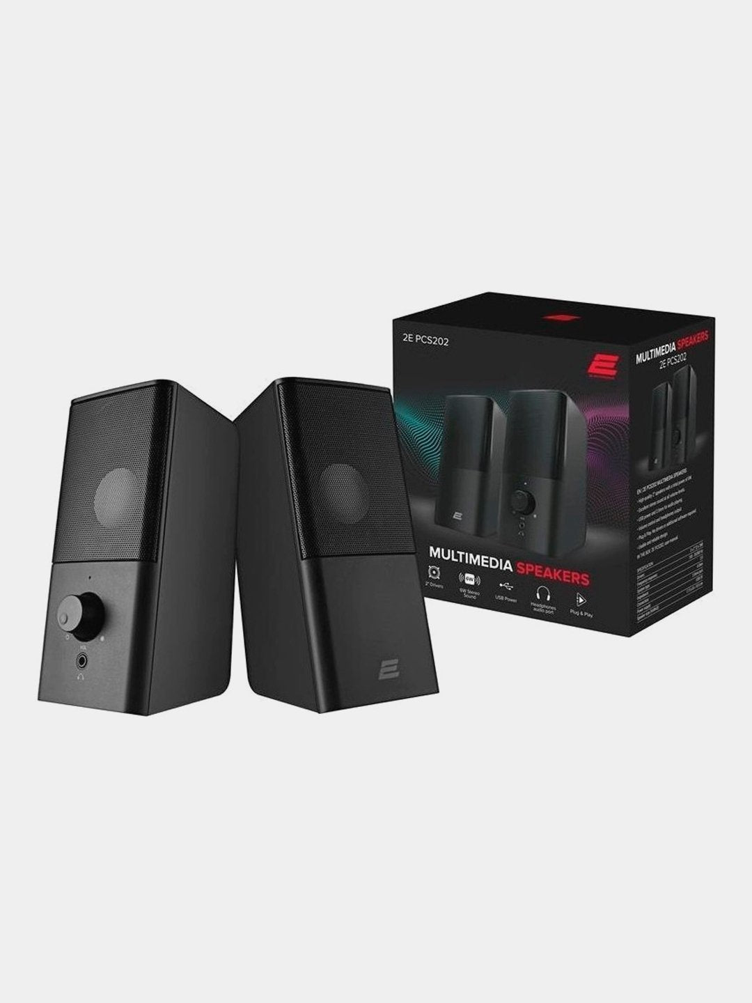 Akustik tizimi 2E PCS202, 2.0, USB, Black 2E-PCS202BK