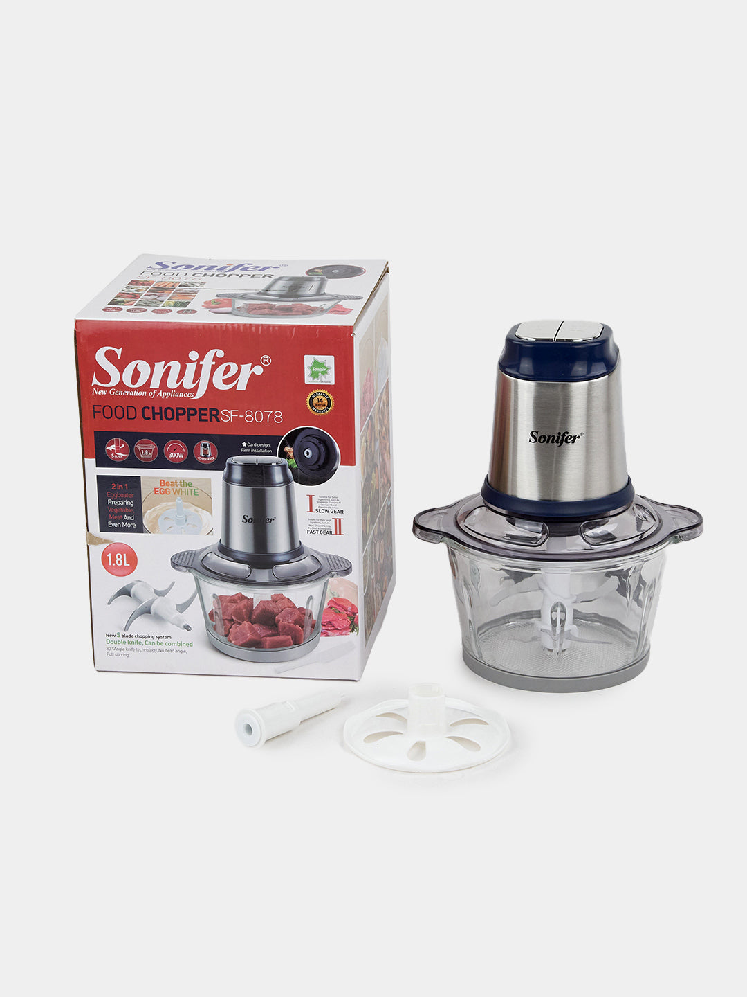 Maydalagich-chopper elektr Sonifer SF-8078, oshxona, idish hajmi 1.8 litr