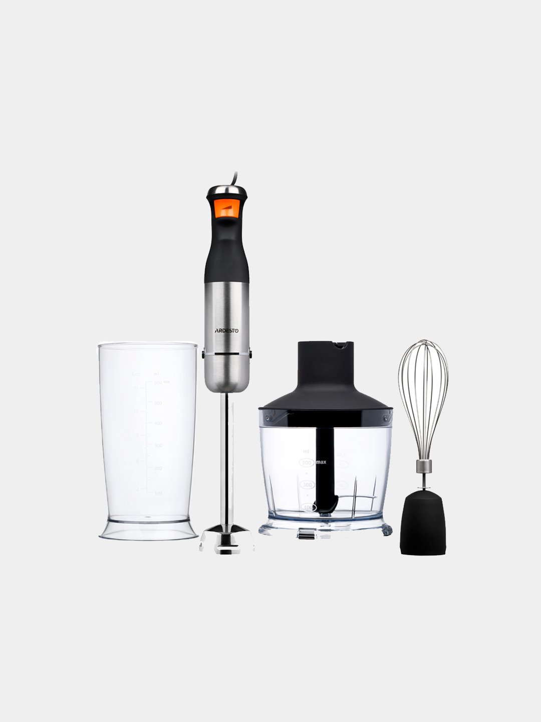 Ardesto HBK-1601BR elektr blenderi, 900 Vt, stakan 600 ml, ko‘pirtirish,maydalash, 5 rejim