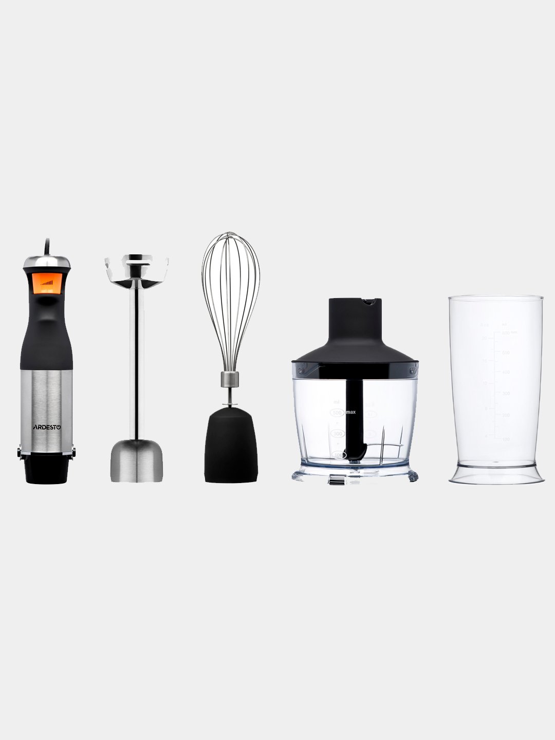 Ardesto HBK-1601BR elektr blenderi, 900 Vt, stakan 600 ml, ko‘pirtirish,maydalash, 5 rejim