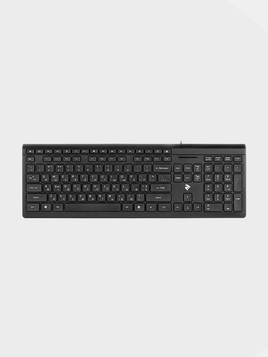 Klaviatura 2E Keyboard KM1020 Slim USB Black