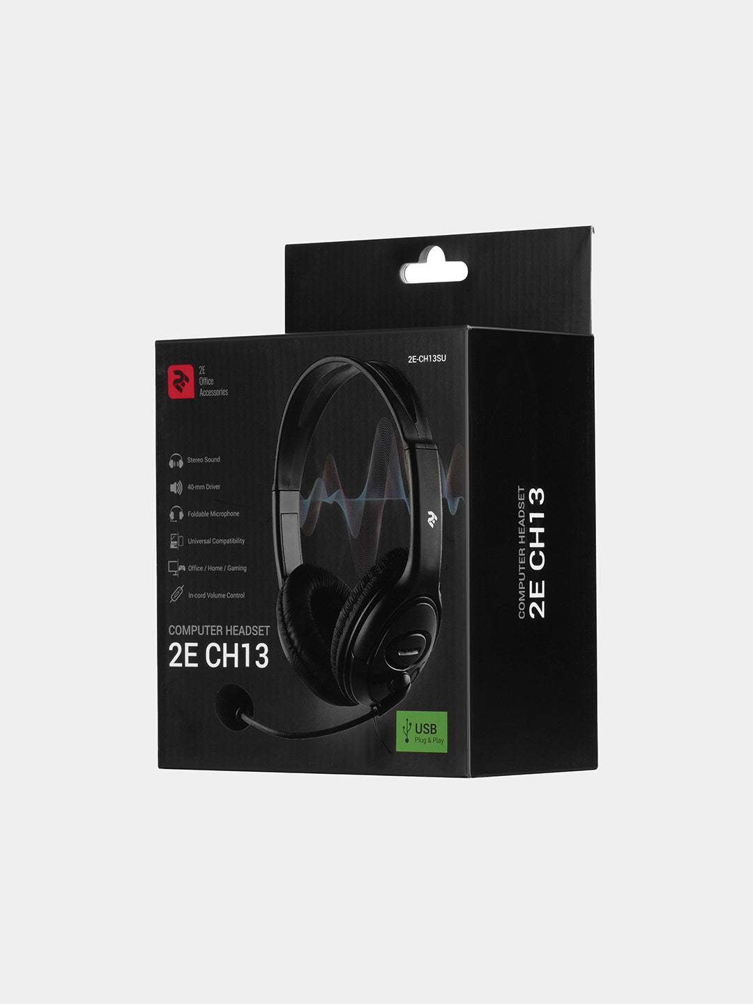O'yin eshitish vositasi, kompyuter uchun, 2E CH13, Over-Ear, USB