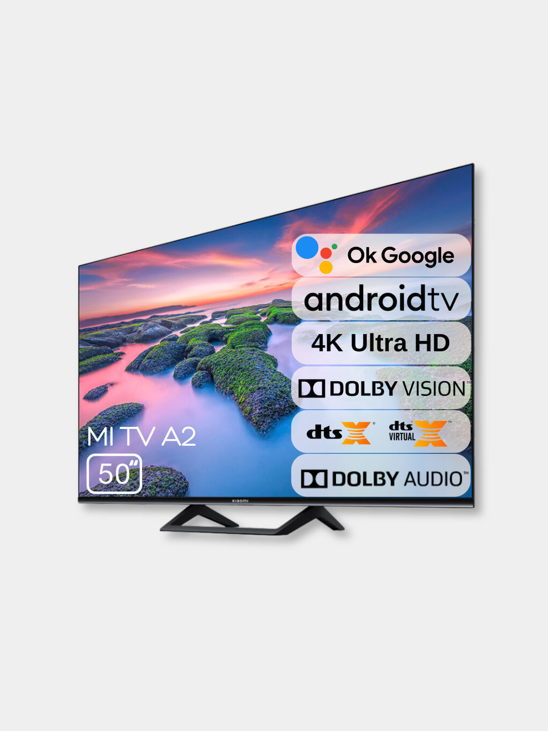Aqlli smart televizor Xiaomi Mi TV A2 50 Android TV, HD/Full HD/4K