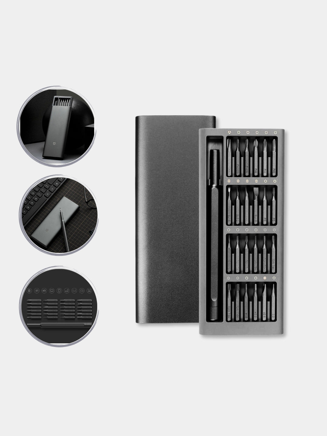 Aniq buragichlar toplami Xiaomi Mi Precision Screwdriver Kit, 24 yuqori aniqlikdagi bitlar