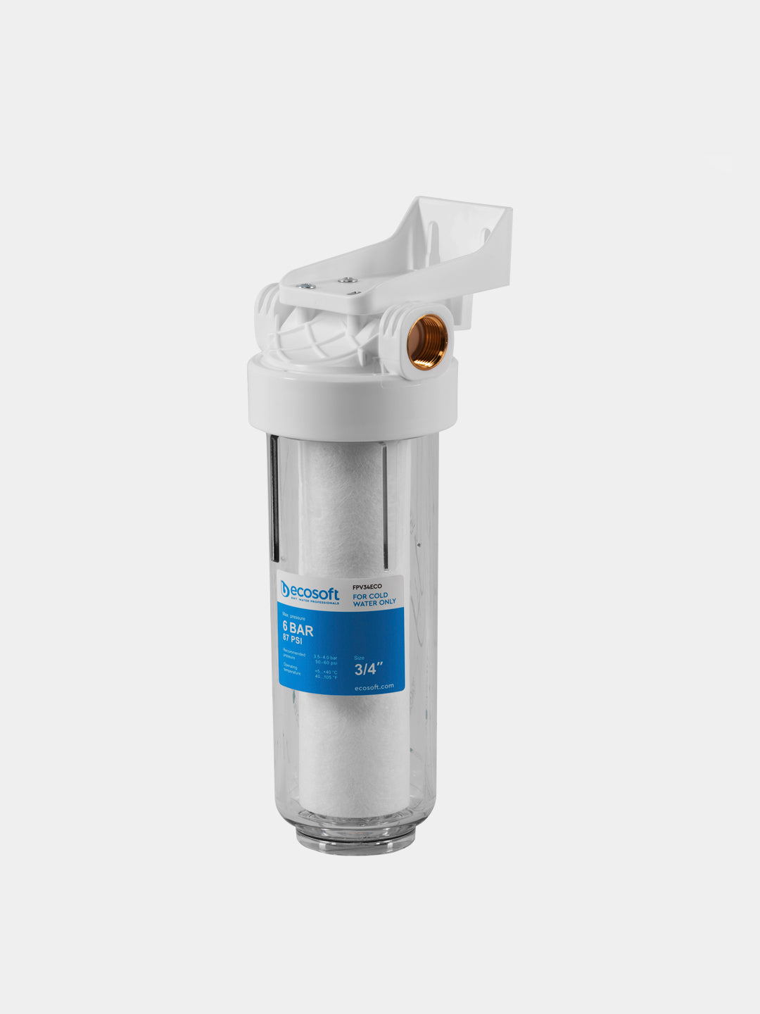Suv uchun filtrlari Ecosoft 3/4", magistralli, uy jihozlarini himoya qilish uchun, sovuq suv uchun