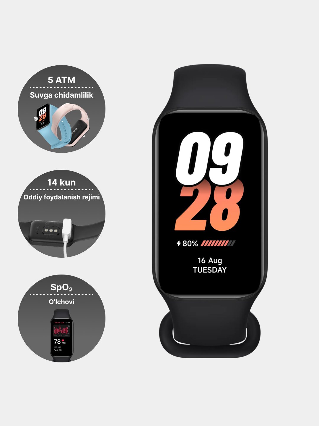 Aqlli soat Xiaomi Smart Band 8 Active