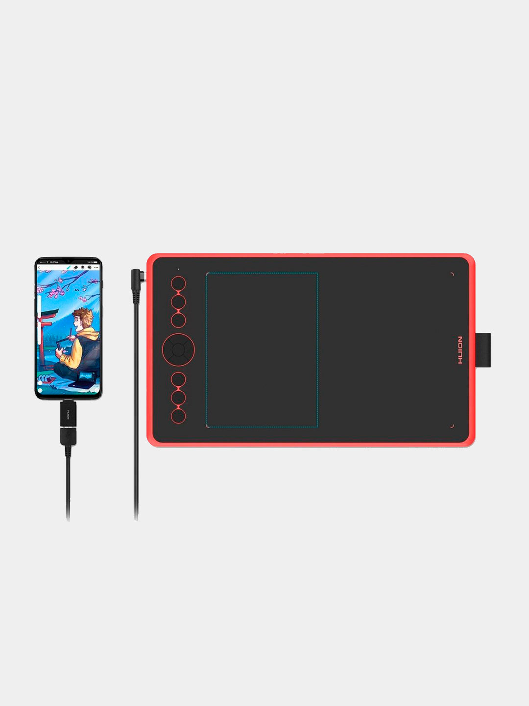 Grafik planshet Huion H320M, qizil H320MCR