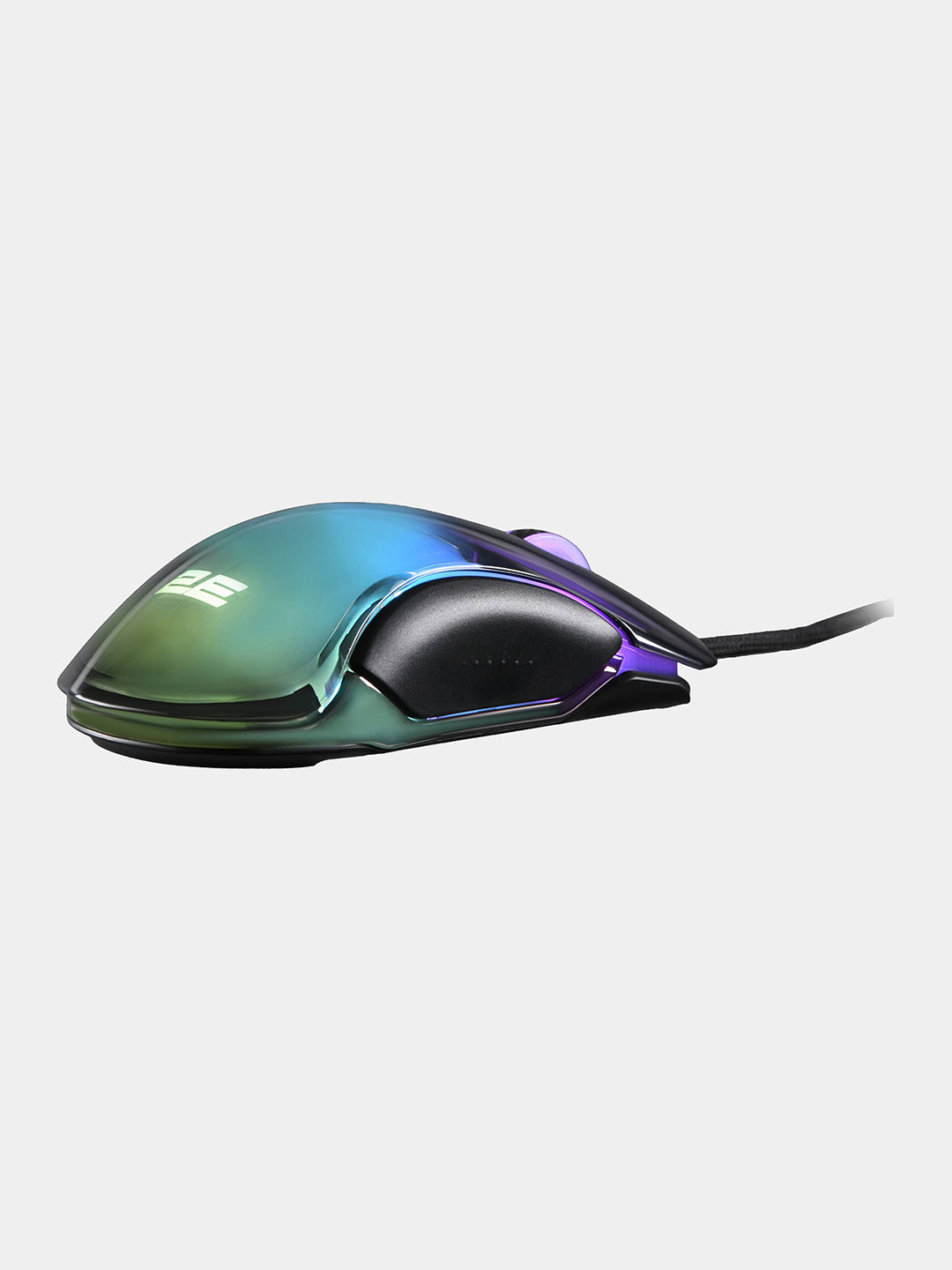 O'yin sichqonchasi 2E Gaming MG345 Transparent, RGB USB Black