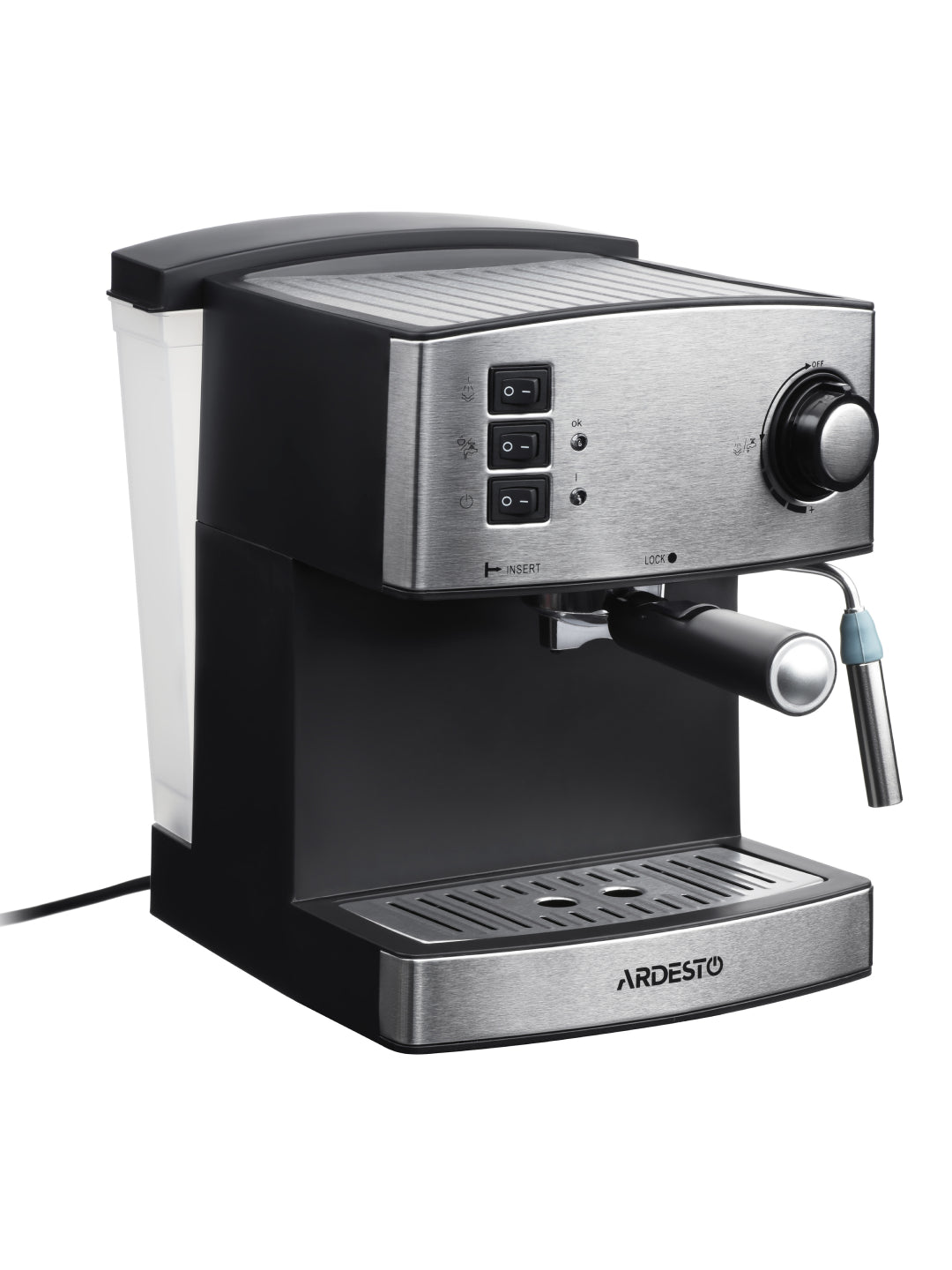 Carob qahva qaynatgich Ardesto Steel Collection 1,6 litr, kappuchino qaynatgich, YCM-E1600