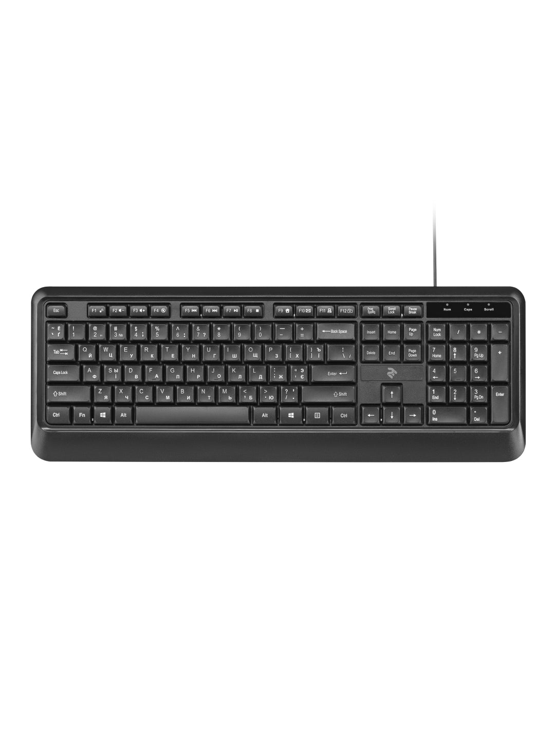 Simli membrana klaviaturasi 2E KS130, qora 2E-KS130UB