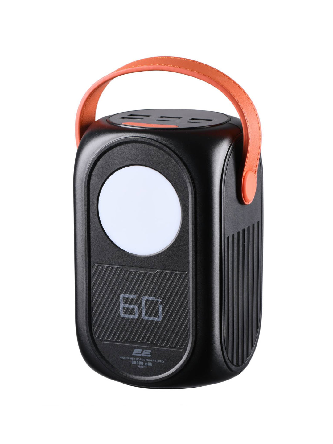 Power Bank 60000 mAh, chiroq bor, sayohatlar uchun maqul 2E-PB6001PD-Qora