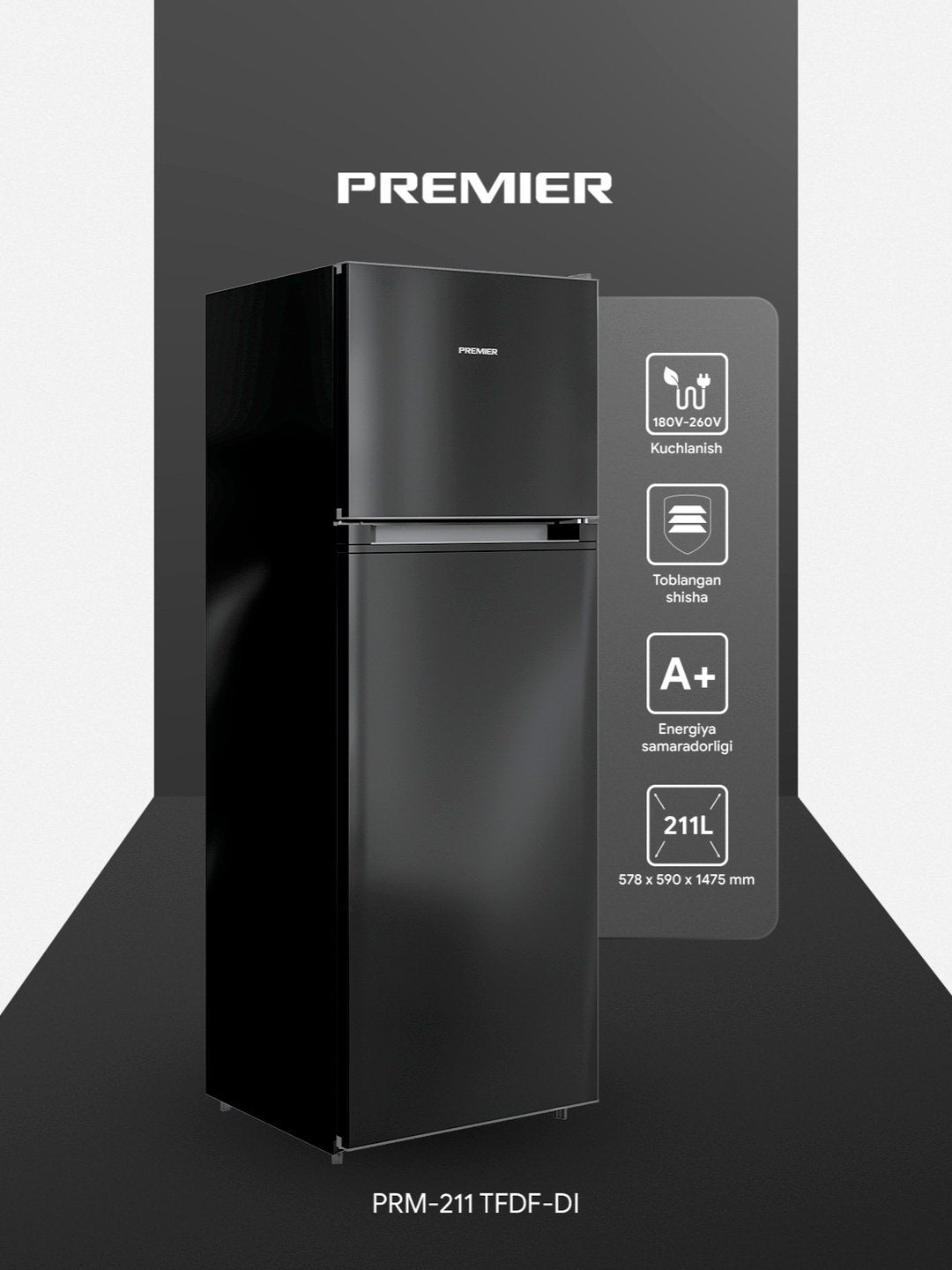 Sovutgich Premier PRM-211TFDF/W, oq