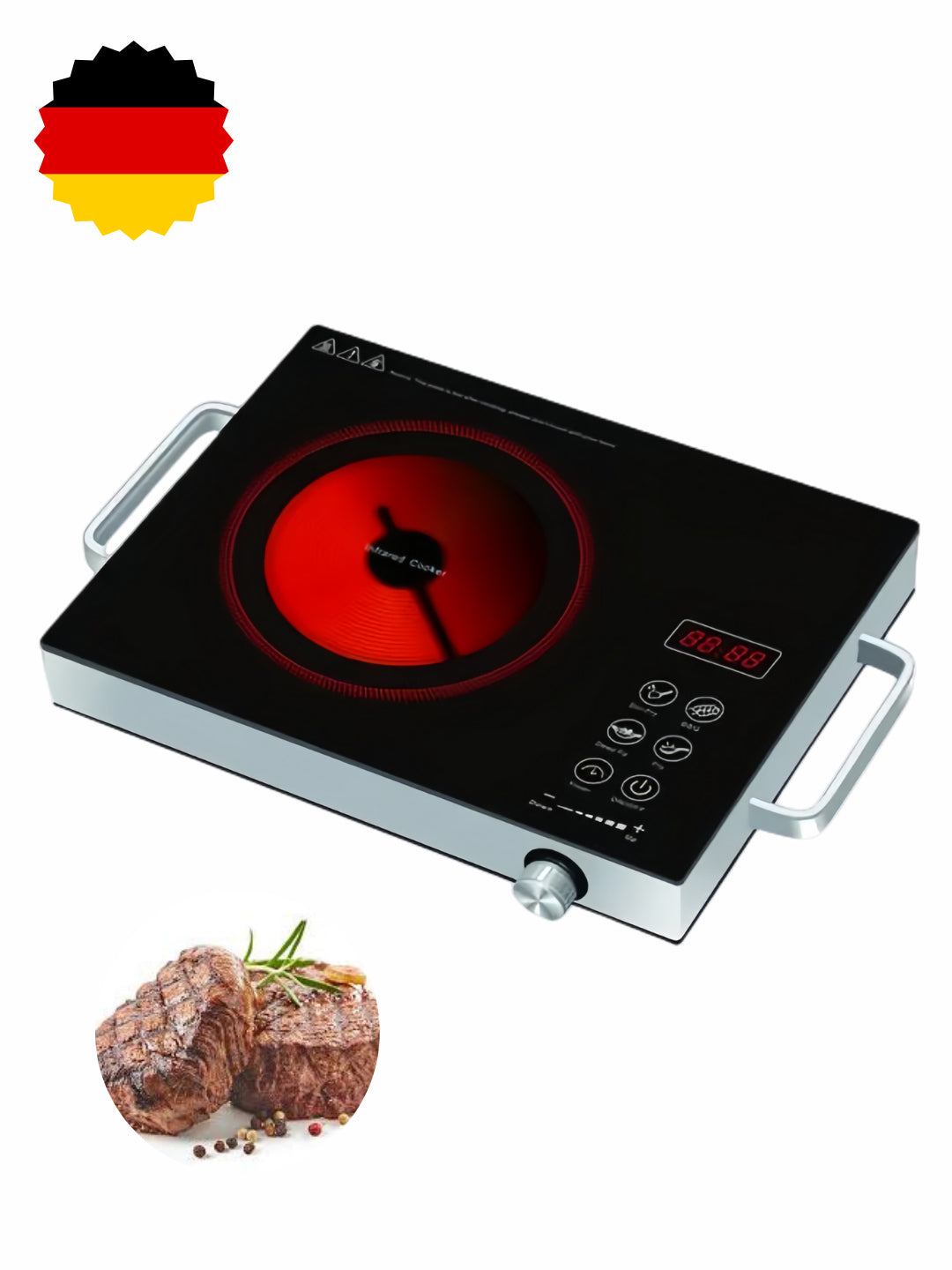 Elektr plita, sensorli, 2200Vt