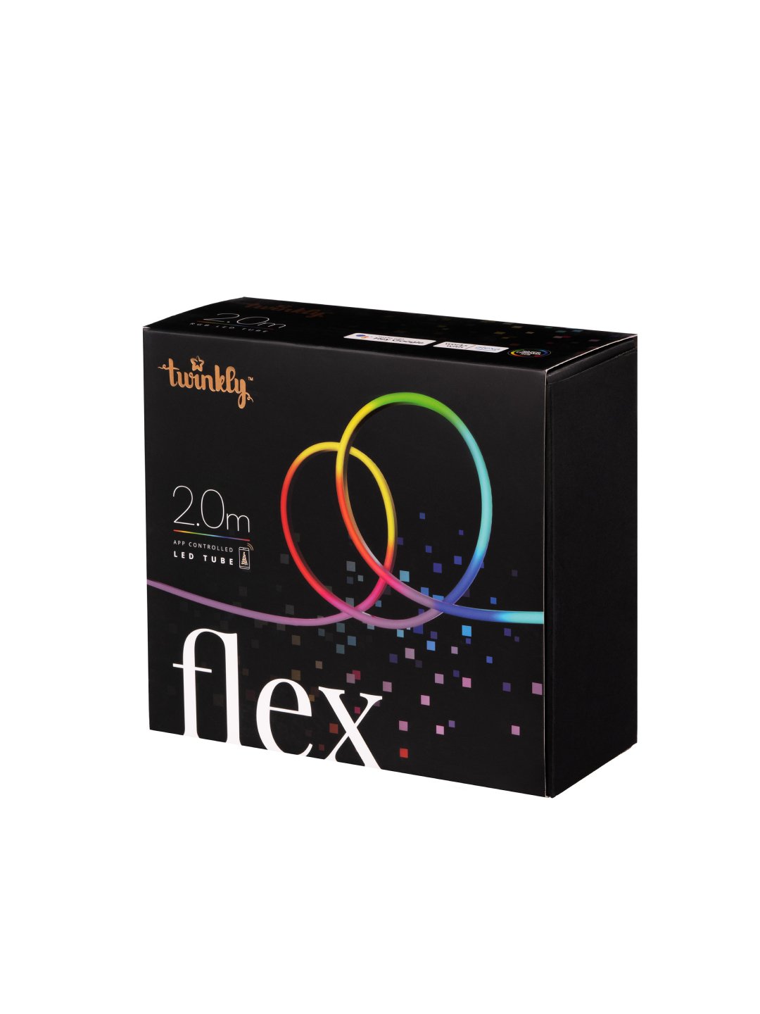 Aqlli lenta Smart LED Twinkly Flex RGB, moslashuvchan sxema, IP20, uzunligi 2 m telefondan