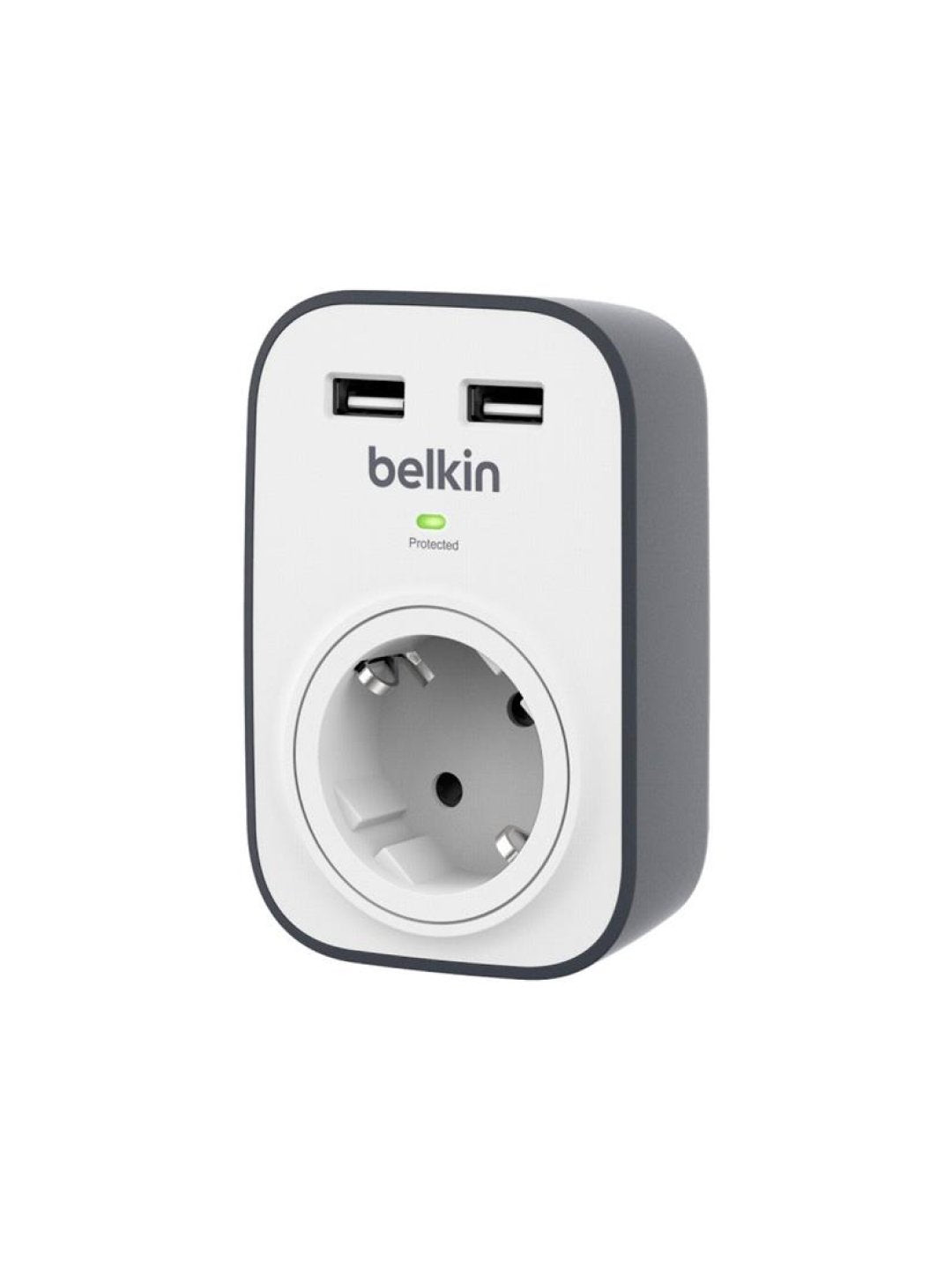 Belkin ortiqcha kuchlanishdan himoya qiluvchi tarmoqli filtr, 2xUSB 2.4A, UL 500 BSV103VF