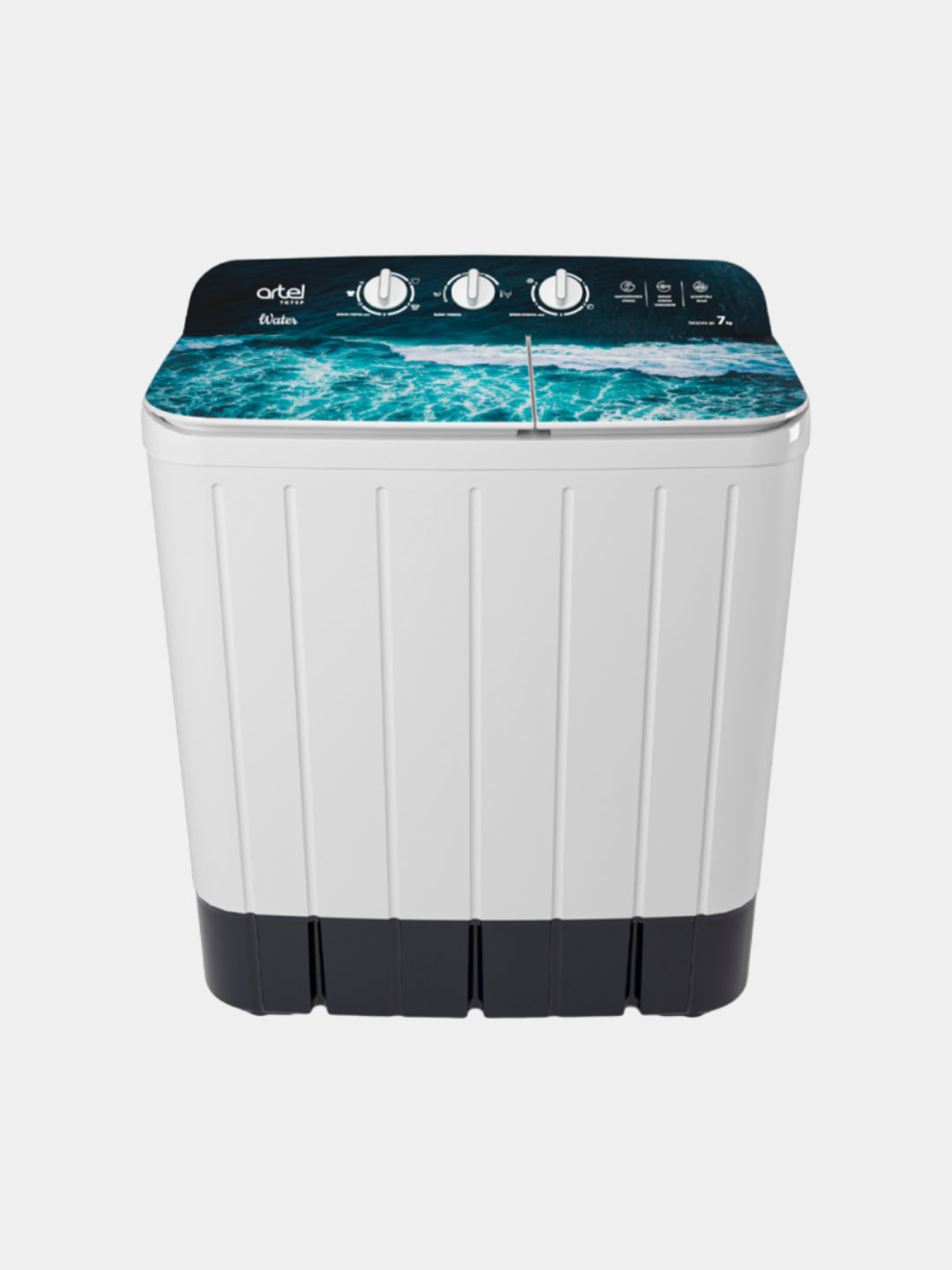 Yarim avtomatik kir yuvish mashinasi Vesta WMG65P Water01, 6.5 kg