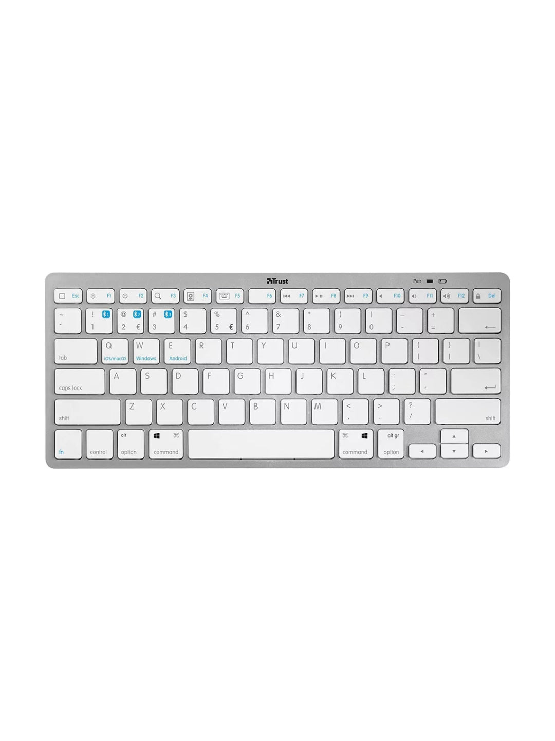 Simsiz klaviatura Trust Nado BT,Bluetooth 4.0,kompyuter,ayfon,televizor uchun