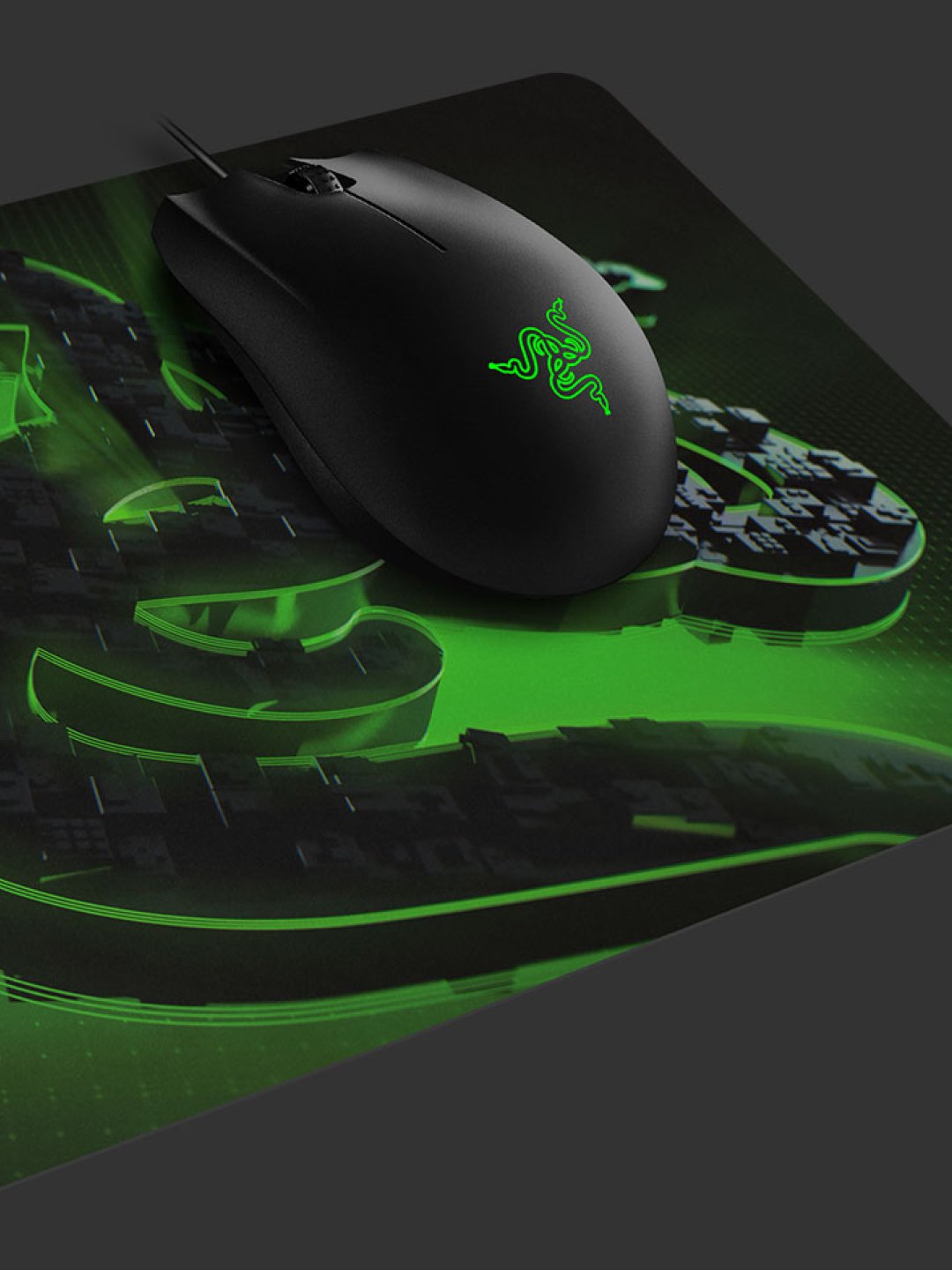 Razer Abyssus Lite o'yin sichqonchasi Goliathus Mobile Construct Edition va pad