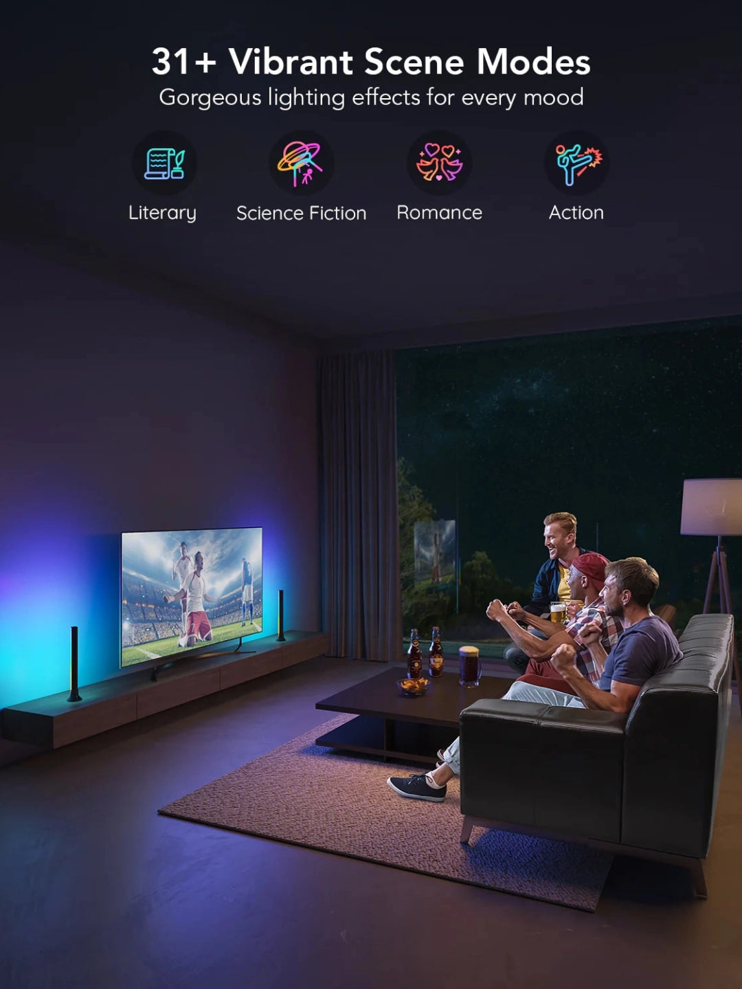 Yoruglik panellari Govee H6046 RGBIC WiFi + Bluetooth Flow Plus, RGB, Oq