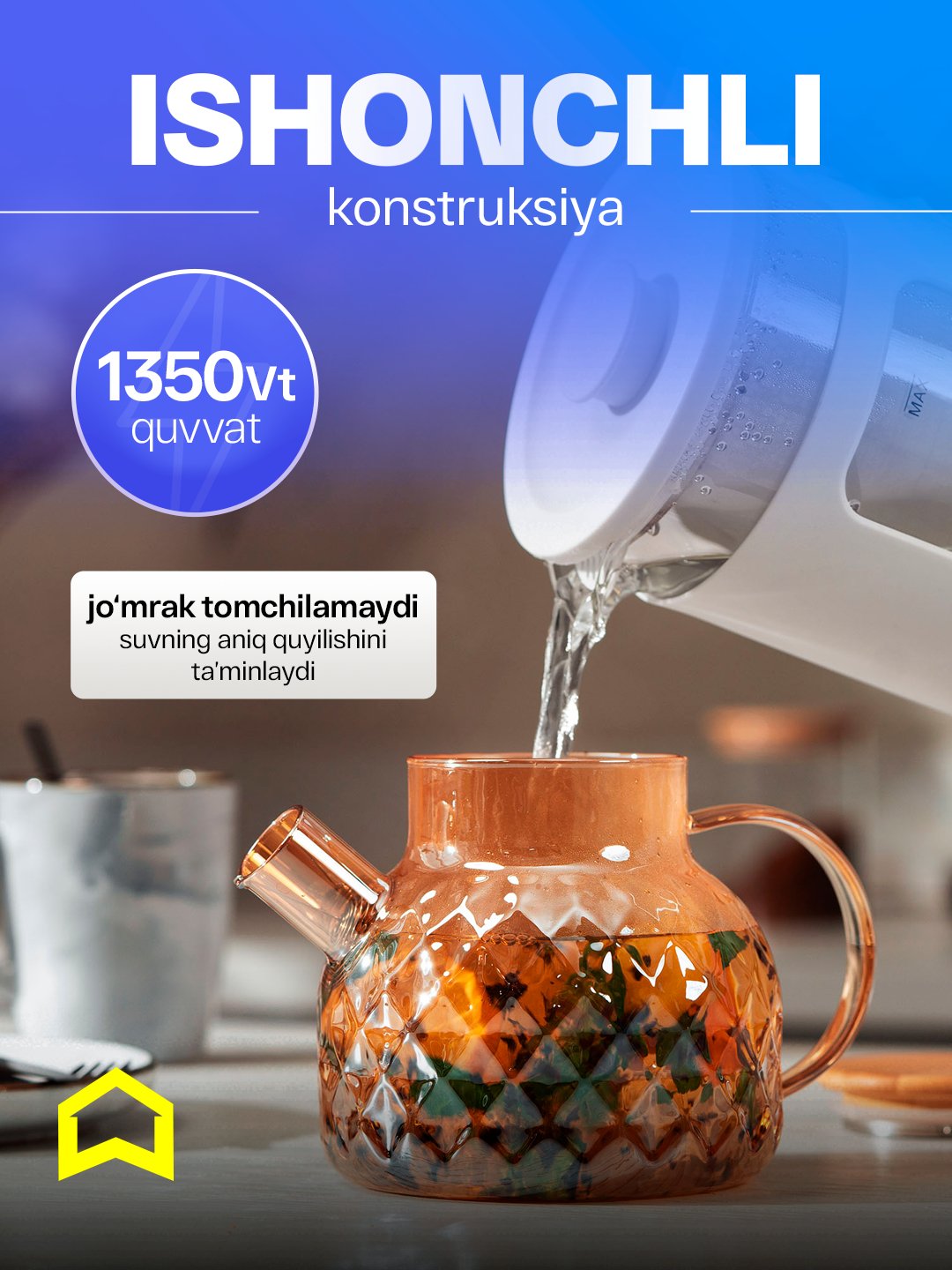 Elektr choynak Ardesto EKL-T31GW, 1500 Vt, 1.5 litr