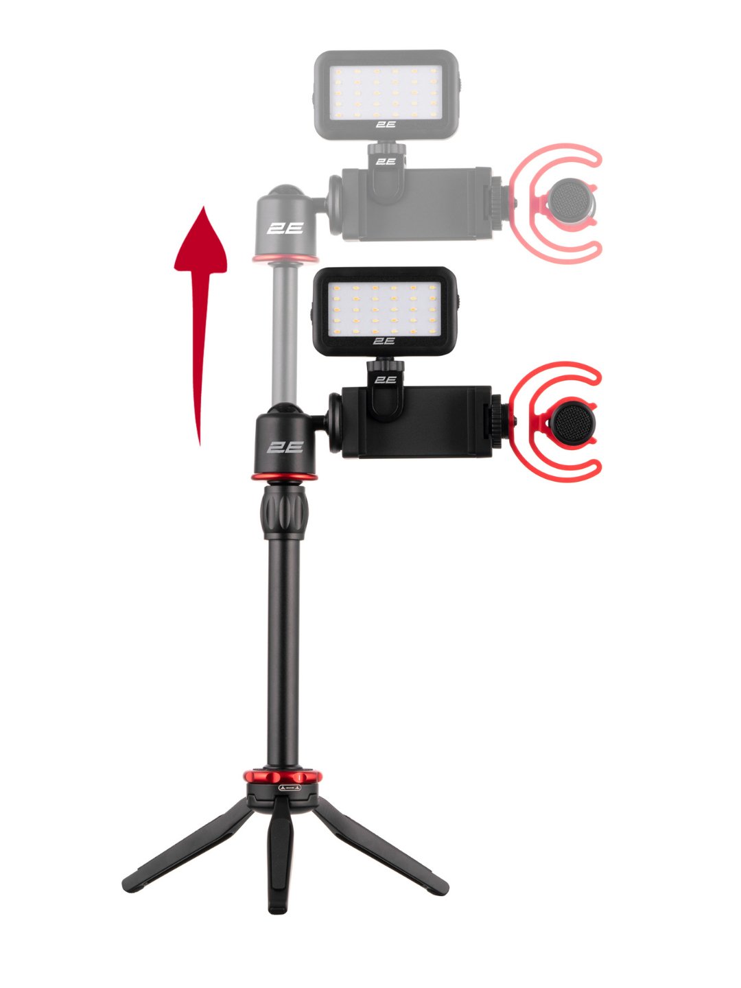 2E AU-SM10S Vlog KIT Maono mobil qurilmalari uchun shtativli mikrofon, 3.5 mm