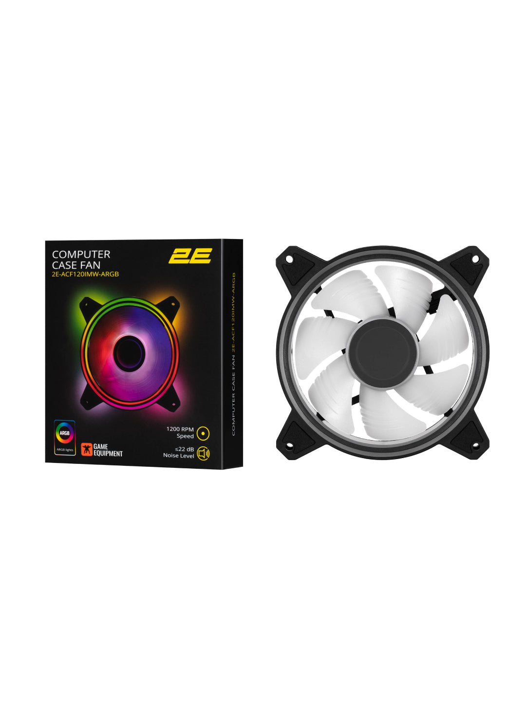 2E Gaming Air Cool Infinity M ACF120IMW-ARGB korpus ventilyatori, 120mm,1200 rpm,3pin,3pin