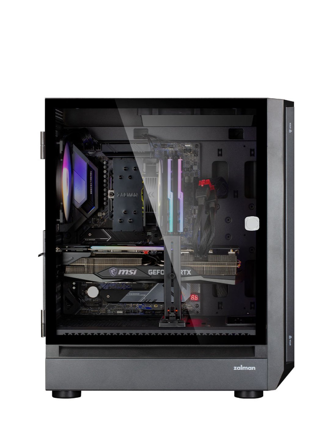 Zalman i6 kompyuter korpusi, ATX, 4 ta kulera komplektda, oyna, RGB yoritgich,