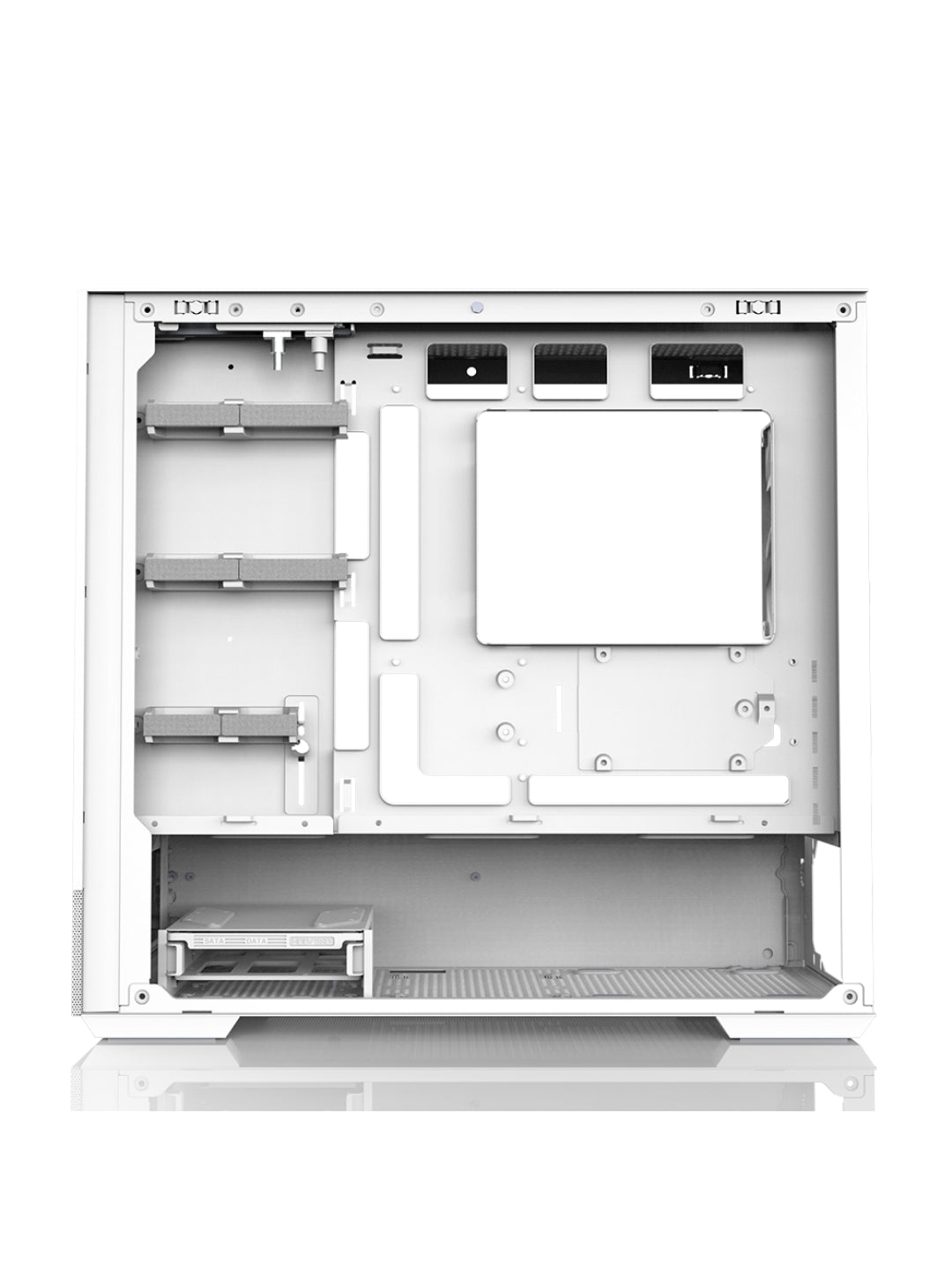 Zalman P30 AIR BTF kompyuter korpusi, komplektdagi 3 ta kuler, torli,ARGB yoritgich Oq
