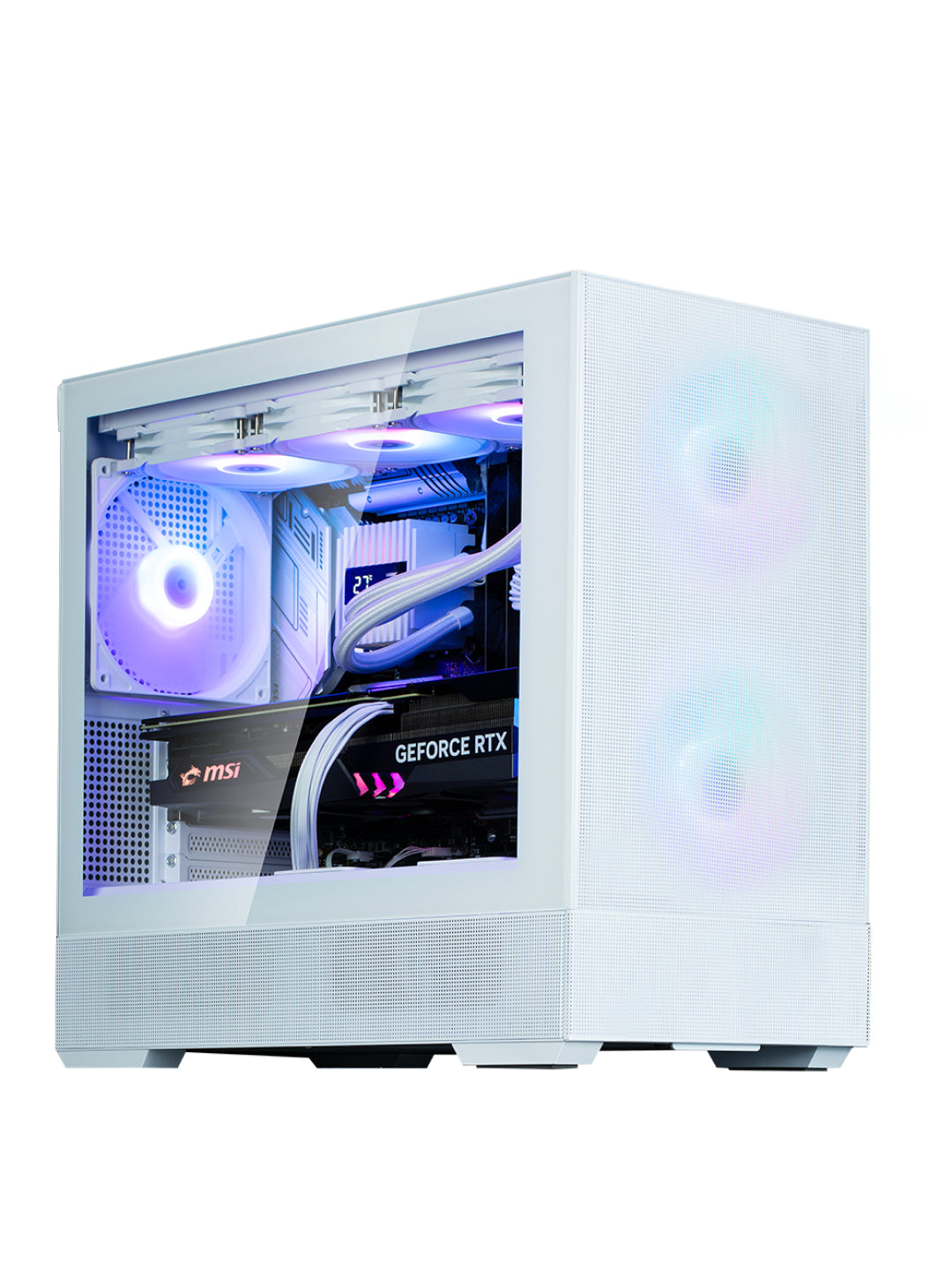 Zalman P30 AIR BTF kompyuter korpusi, komplektdagi 3 ta kuler, torli,ARGB yoritgich Oq