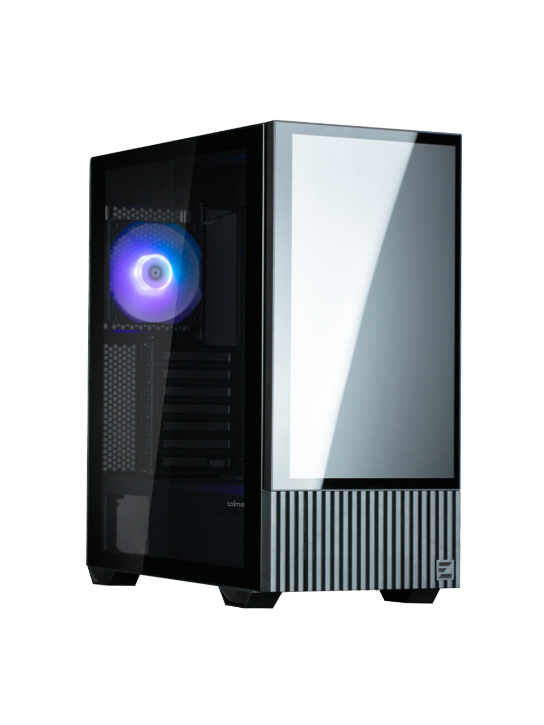 Zalman Z10DS kompyuter korpusi, ekranli, oynali, ARGB yoruglik, komplektda 3 kuler