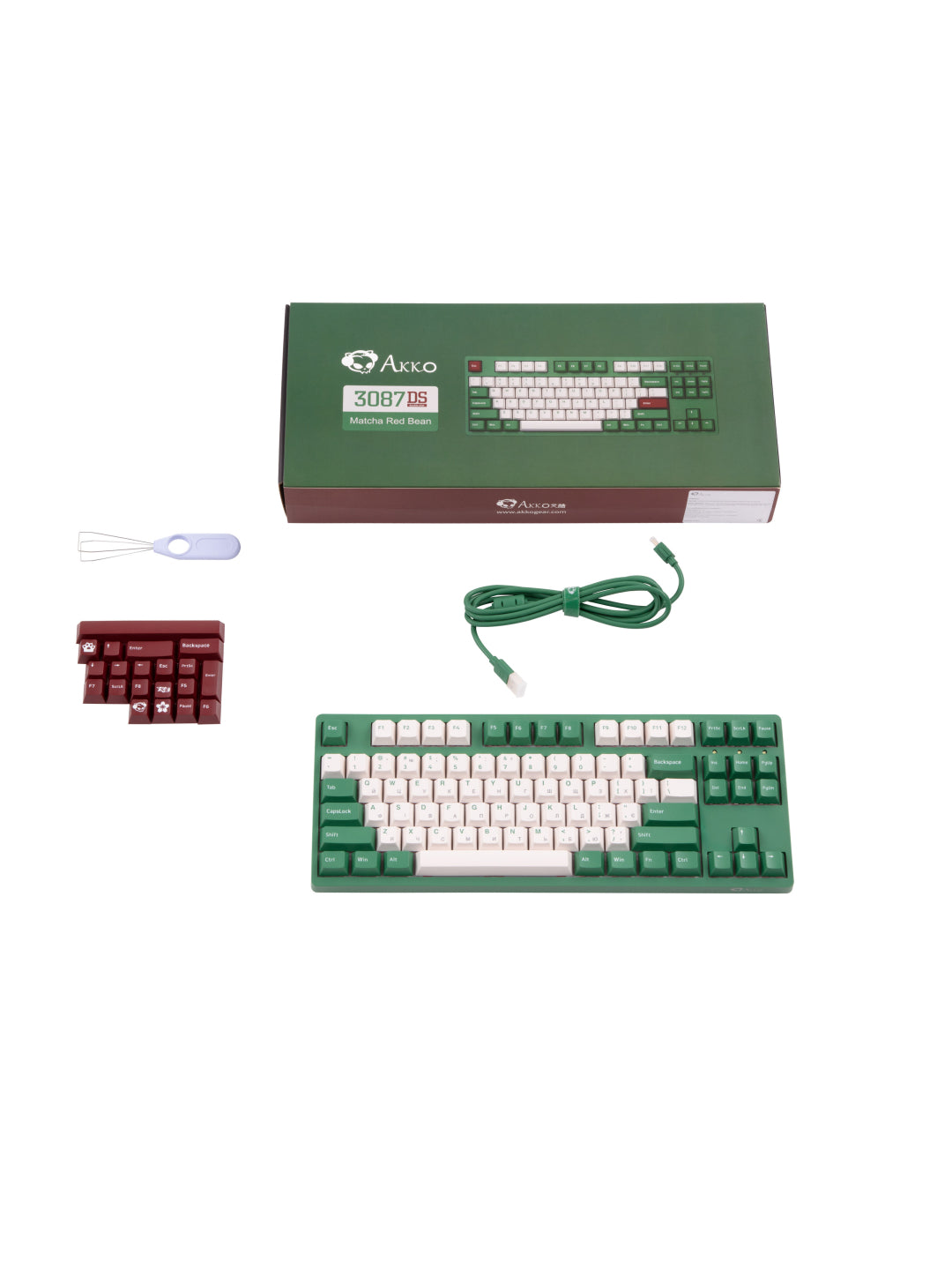 Akko 3087 V2 o‘yin mexanik klaviaturasi Matcha Red Bean V2