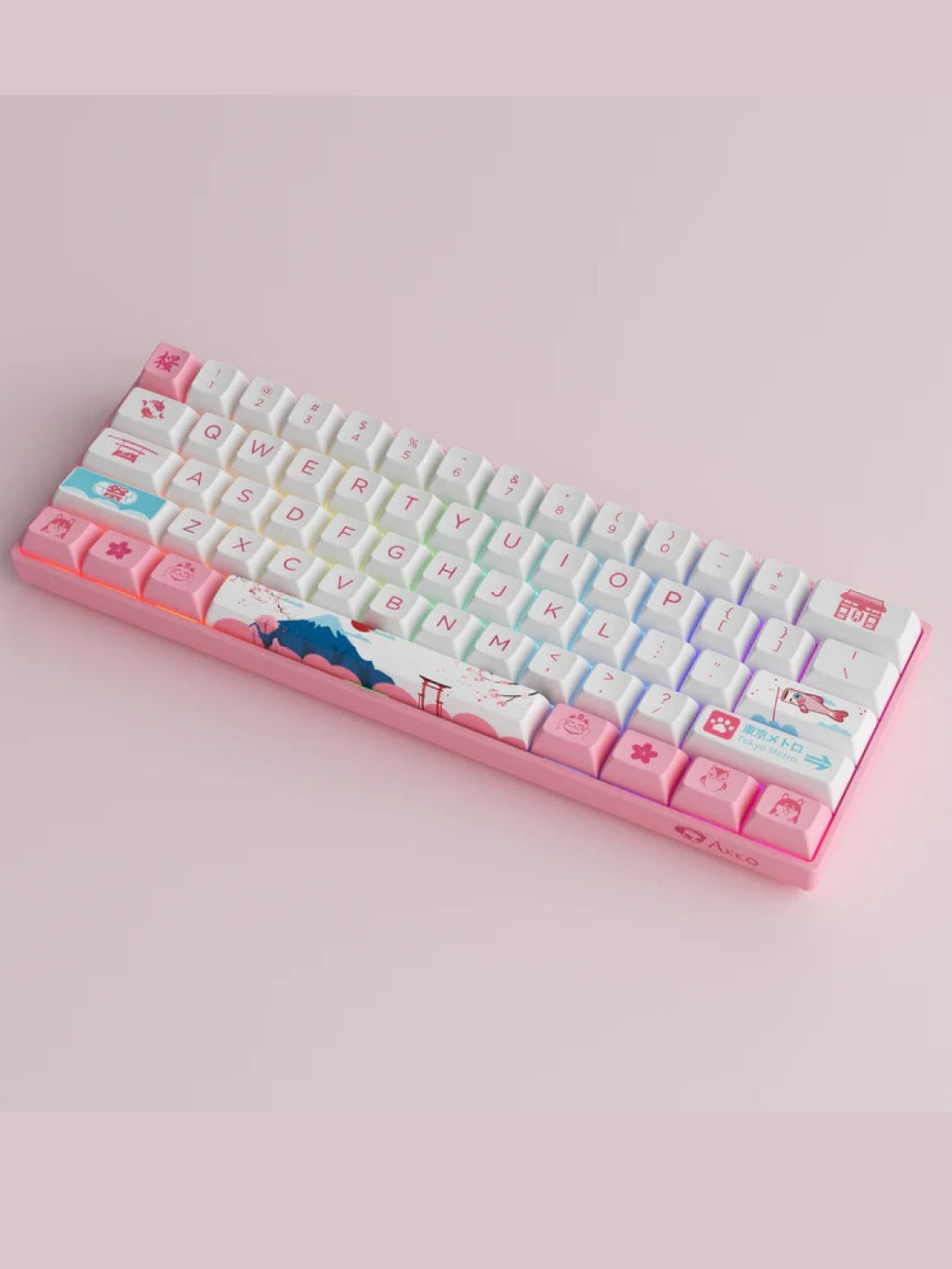 O‘yin mexanikasi Akko 3061S World Tour Tokyo R2 RGB Hotswappable CS Jelly Pink RGB