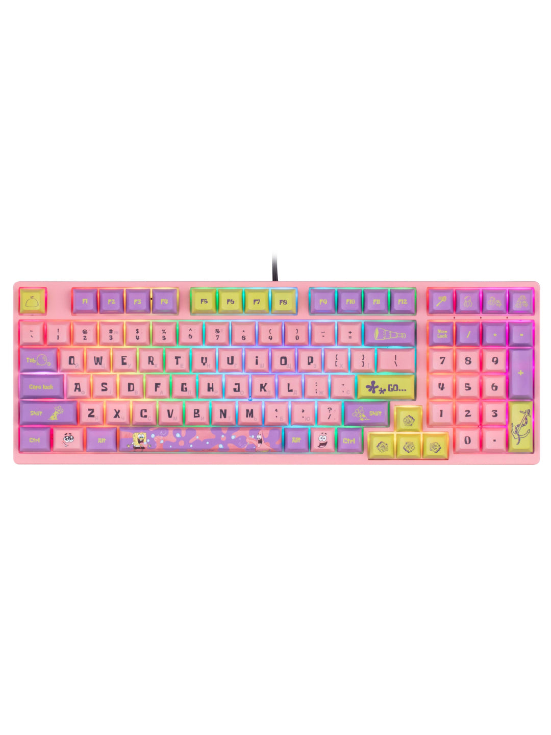 Klaviatura Akko 3098S RGB CS Starfish RGB Patrick, One piece va Sponge Bob