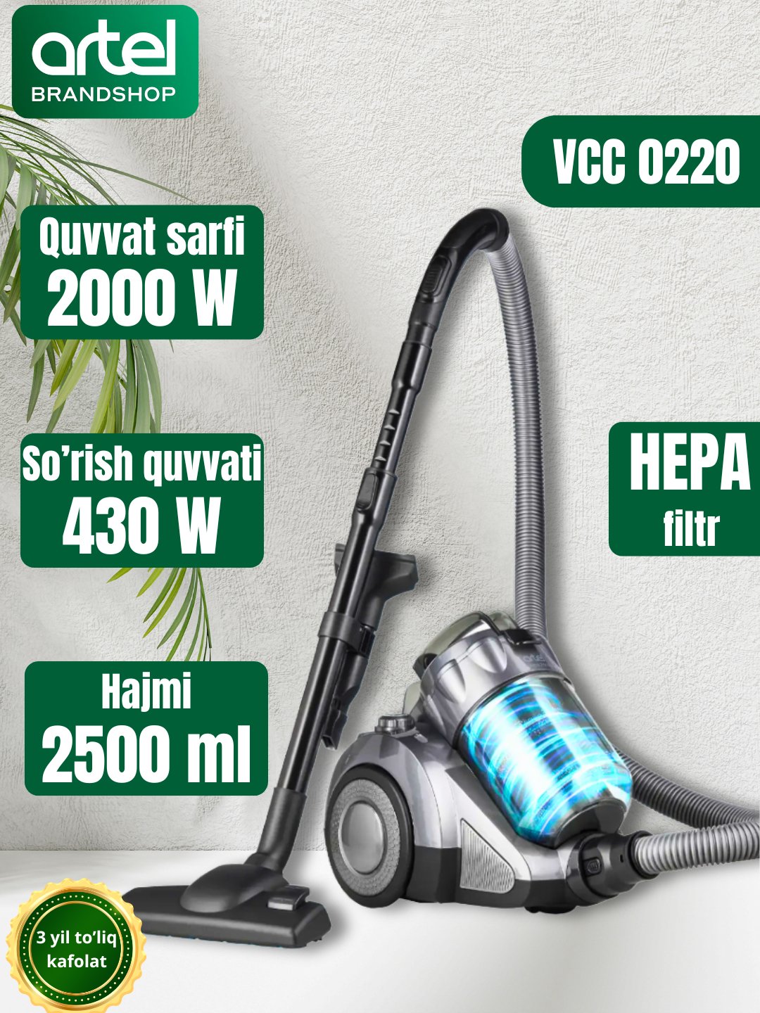 Siklonli changyutgich Artel VCC 0220