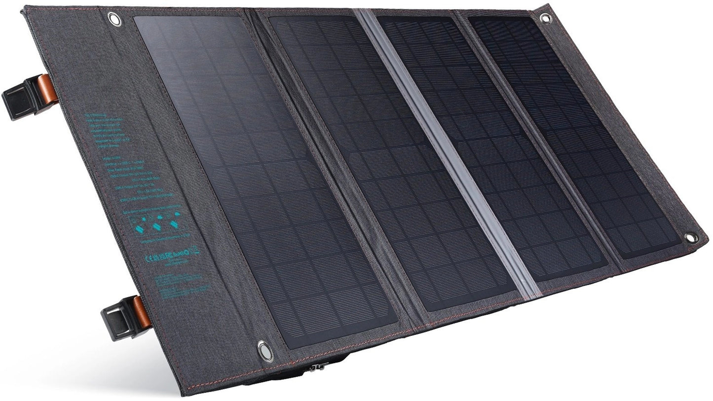 2E portativ quyosh panelli zaryadlovchisi, 36 Vt, USB-C/USB-A