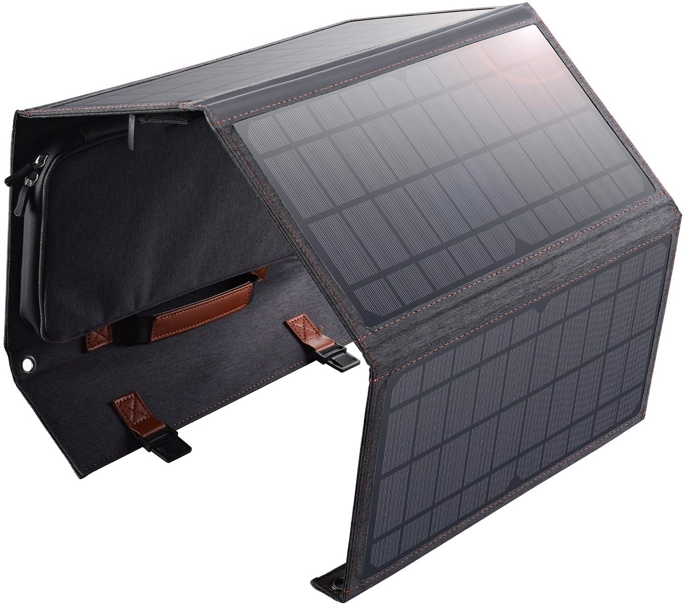2E portativ quyosh panelli zaryadlovchisi, 36 Vt, USB-C/USB-A