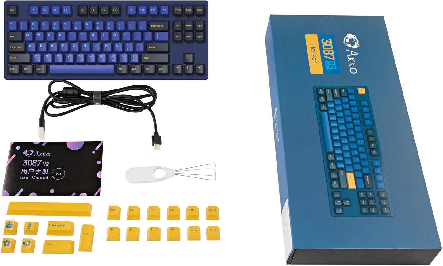 Akko 3087DS V2 Horizon TKL CS Blue Switch klaviaturasi
