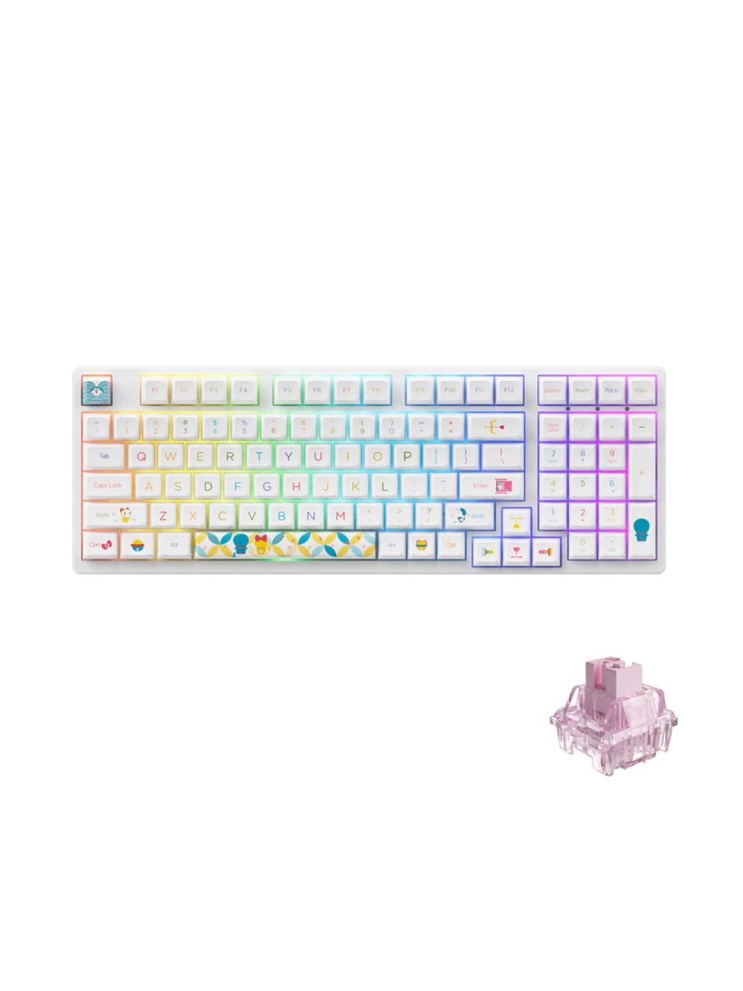 Akko 3098B CS Jelly White RGB o‘yin mexanik klaviaturalari
